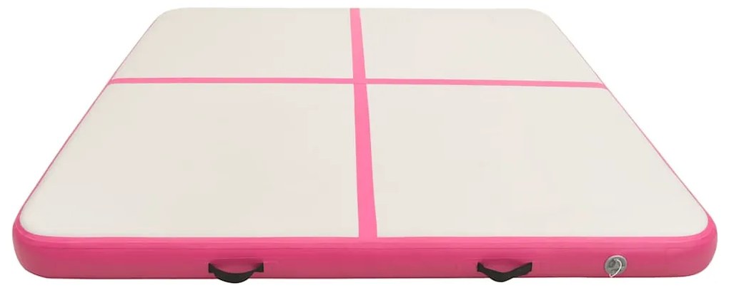 vidaXL Στρώμα Ενόργανης Φουσκωτό Ροζ 200 x 200 x 15 εκ. PVC με Τρόμπα