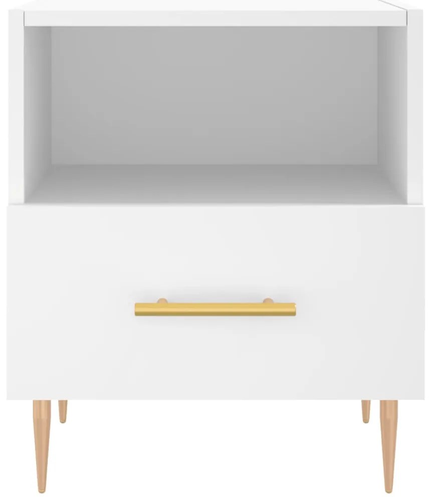 vidaXL Κομοδίνο Λευκό 40 x 35 x 47,5 εκ. από Επεξεργασμένο Ξύλο