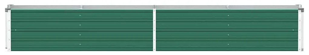 vidaXL Ζαρντινιέρα Υπερυψωμένη Πράσινη 320x40x45 εκ. Γαλβαν. Χάλυβας