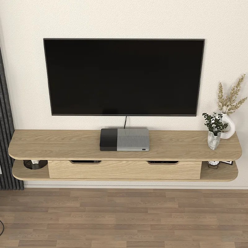 ΕΠΙΠΛΟ ΤΗΛΕΟΡΑΣΗΣ ΕΠΙΤΟΙΧΙΟ NOLAND MEGAPAP ΜΕ LED ΧΡΩΜΑ ROTA OAK 150X35X19,2ΕΚ.