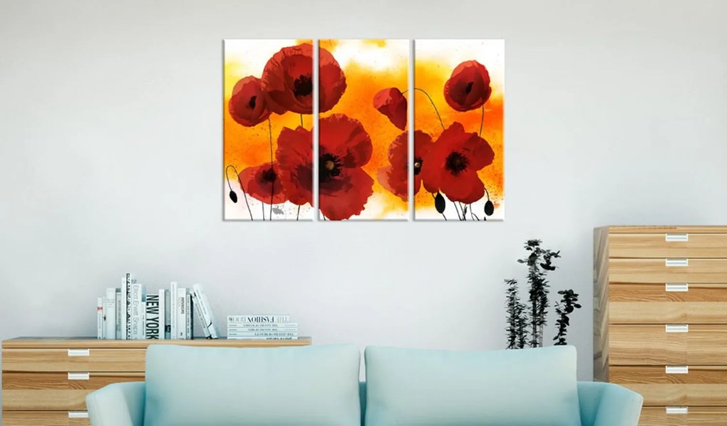 Πίνακας - Sunny afternoon and poppies 120x80