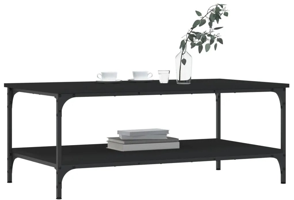 vidaXL Τραπεζάκι Σαλονιού Μαύρο 100x55x40 εκ. Επεξεργασμένο Ξύλο