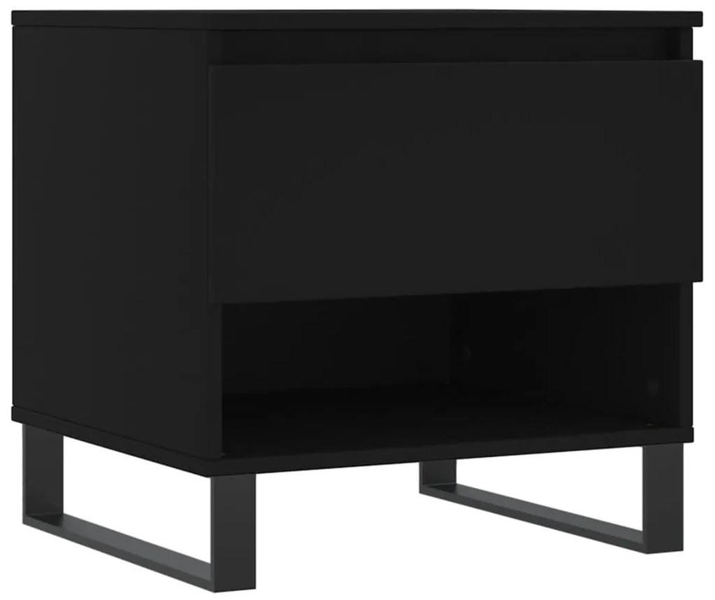 vidaXL Τραπεζάκι Σαλονιού Μαύρο 50 x 46 x 50 εκ. από Επεξεργ. Ξύλο