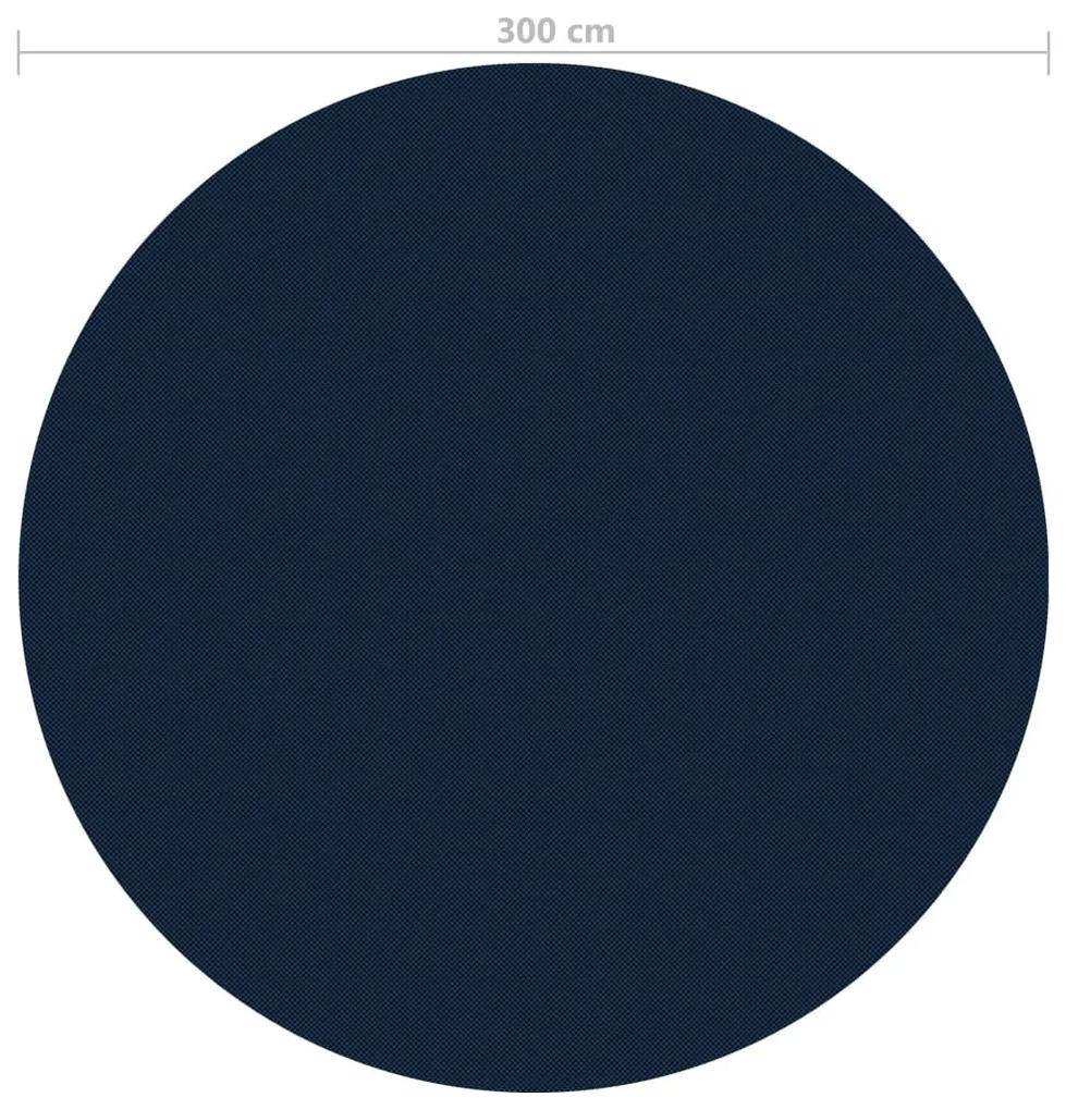vidaXL Κάλυμμα Πισίνας Ηλιακό Μαύρο/Μπλε 300 εκ. από Πολυαιθυλένιο