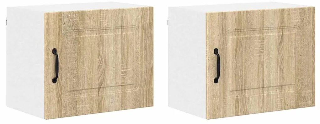 vidaXL Κρεμαστό ντουλάπι κουζίνας 2 pcs Δρύς Sonoma 50 x 31 x 40 εκ.