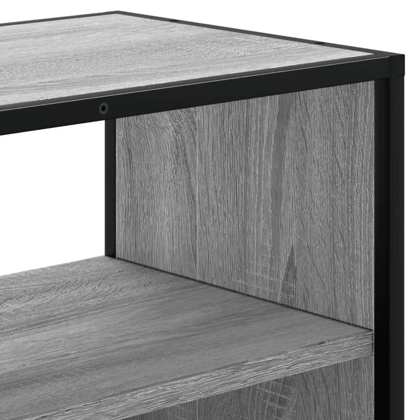 vidaXL Έπιπλο Τηλεόρασης Γκρι Sonoma 100x31x39,5 εκ. Επεξ.Ξύλο/Μέταλλο