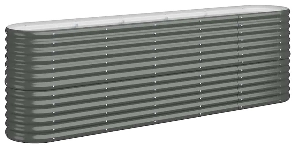vidaXL Ζαρντινιέρα Ανθρακί 224x40x68 εκ Γαλβανισμένος χάλυβας