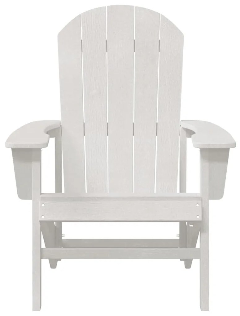 vidaXL Καρέκλα Adirondack Λευκό 74 x 82 x 92 εκ. HDPE