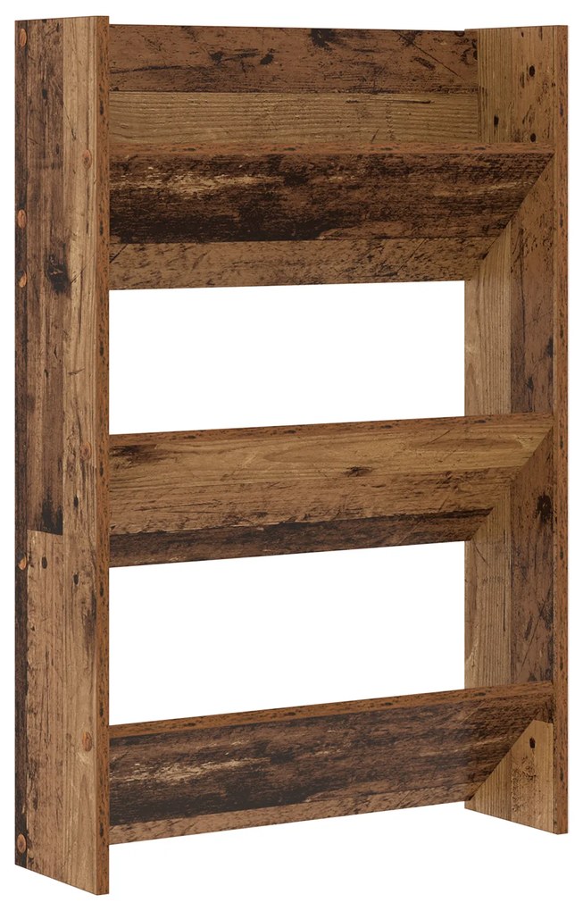 vidaXL Ντουλάπες παπουτσιών τοίχου 2 pcs Παλιό ξύλο 60 x 18 x 60 εκ