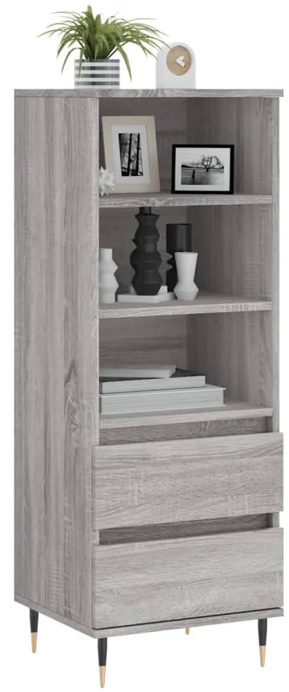 vidaXL Ντουλάπι Γκρι Sonoma 40x36x110 εκ. από Επεξεργασμένο Ξύλο