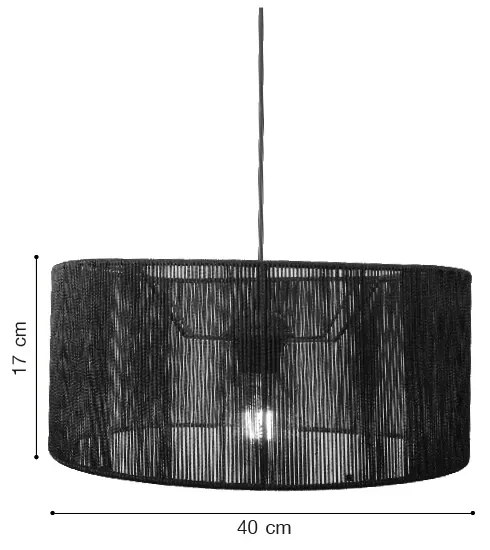 Κρεμαστό φωτιστικό με καπέλο απο ίνα 1xE27 D:40cm (4056-B) - 4056-B