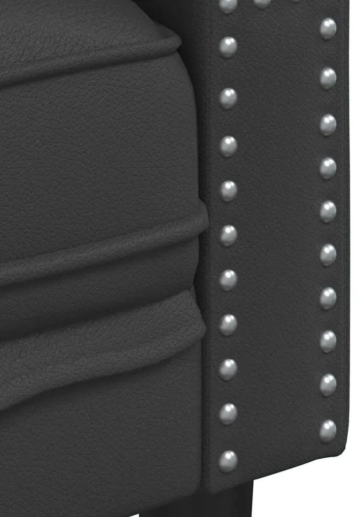 vidaXL Σετ Καναπέ 2 pcs Μαύρο 194 x 74.5 x 70.5 εκ. Τεχνητό δέρμα