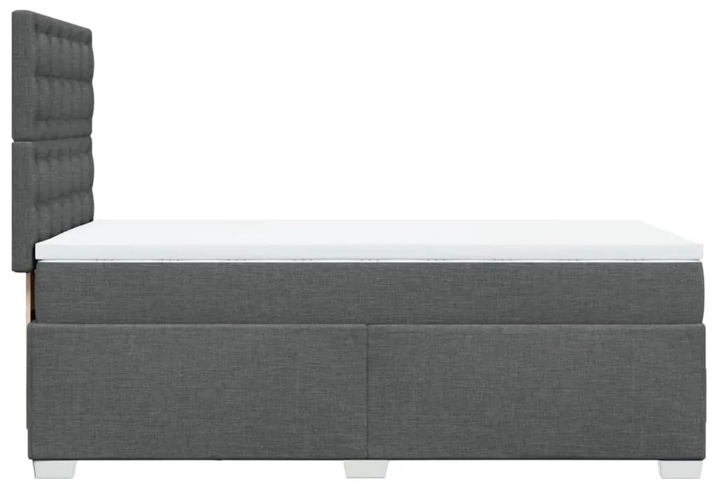 ΚΡΕΒΑΤΙ BOXSPRING ΜΕ ΣΤΡΩΜΑ ΣΚΟΥΡΟ ΓΚΡΙ 90X200 ΕΚ. ΥΦΑΣΜΑΤΙΝΟ 3292686