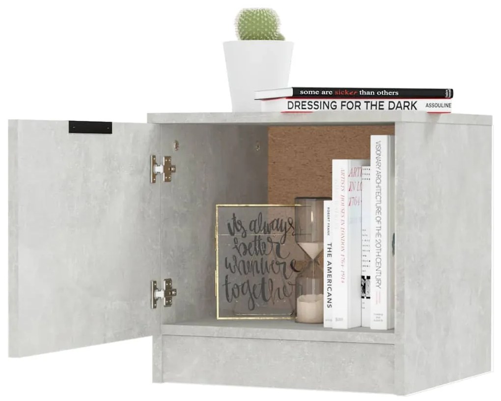 vidaXL Κομοδίνο Γκρι Σκυροδέματος 40 x 39 x 40 εκ.