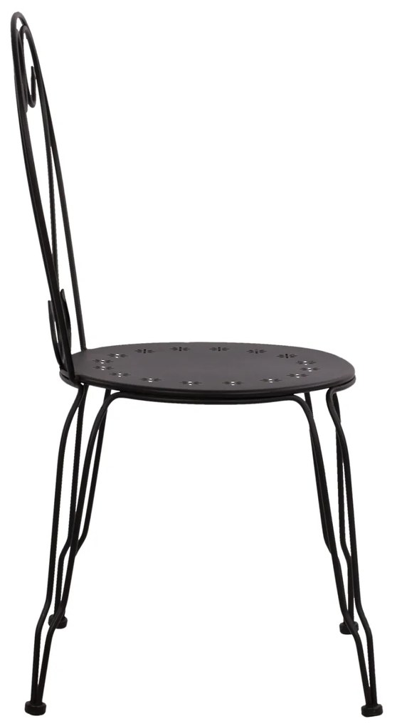 ΚΑΡΕΚΛΑ ΜΕΤΑΛΛΙΚΗ AMORE ΜΑΥΡΗ 42x48x90 εκ. HM5007.11 - 0605223 - HM5007.11