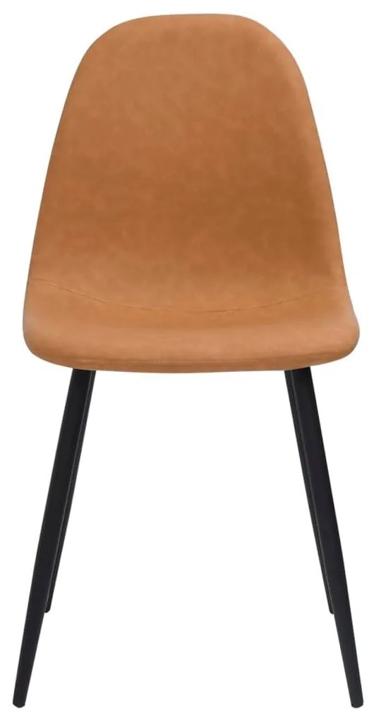 Καρέκλες Τραπεζαρίας 4 τεμ. Αν. Καφέ 45x53,5x83 εκ. Συνθ. Δέρμα - Καφέ