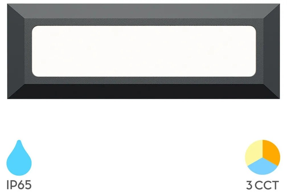 Φωτιστικό Επίτοιχο Braytron BG38-01882 Γκρι (Grey) CCT3