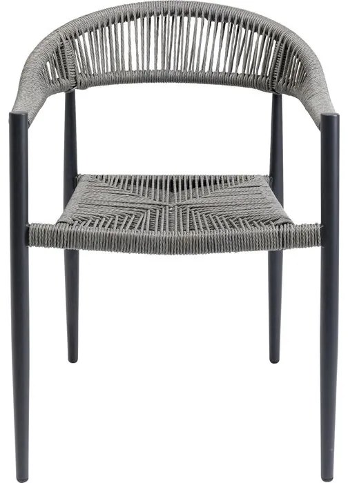 Καρέκλα Palma Με Μπράτσα Γκρι/Μαύρη 56x59x78,5 εκ. - Γκρι