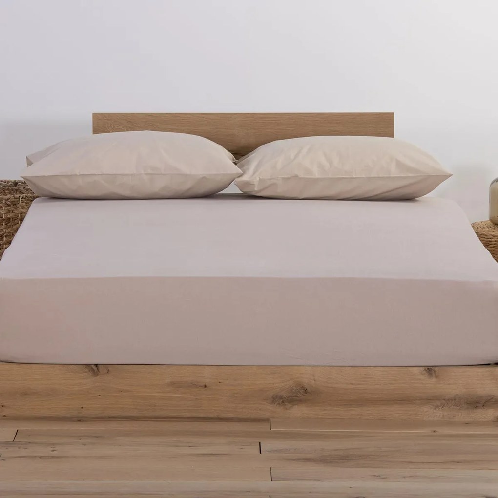Σεντόνι Μακό Διπλό Με Λάστιχο (140x200+30) Nef-Nef Homeware Jersey Μπεζ