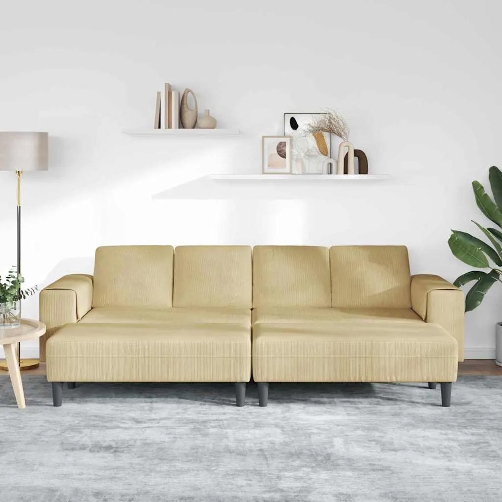 vidaXL Υφασμάτινος καναπές με μαξιλάρι Γκρι Πράσινο Βελούδο