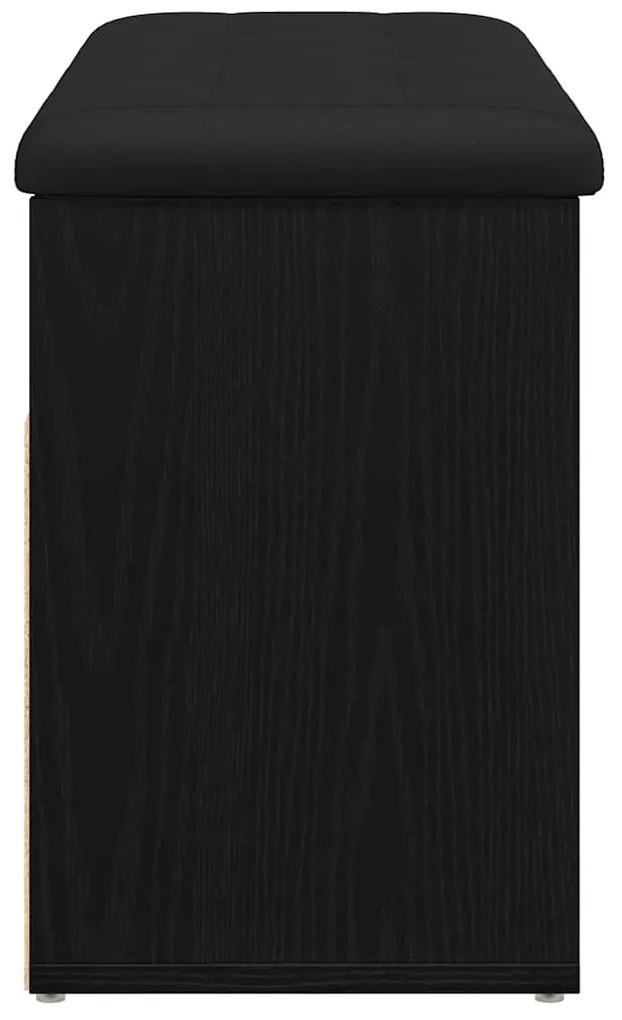 vidaXL Πάγκος για παπούτσια Μαύρο 80 x 30 x 45 cm Επεξεργασμένο ξύλο