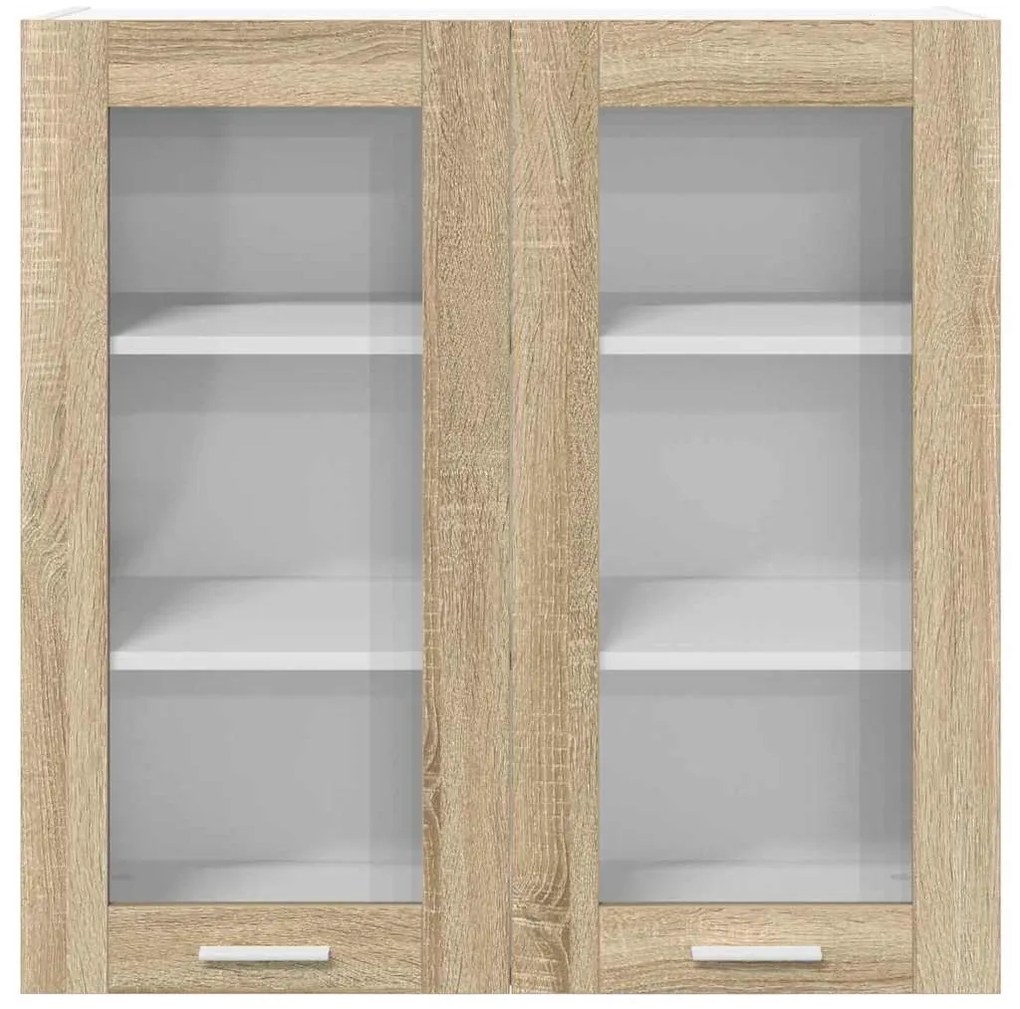 vidaXL Κρεμαστό ντουλάπι με αποθήκευση Δρύς Sonoma 80 x 31 x 80 εκ.