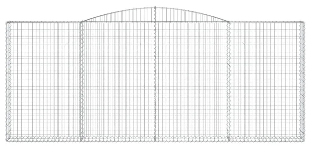 vidaXL Συρματοκιβώτια Τοξωτά 9 τεμ. 400x30x160/180 εκ. Γαλβαν. Ατσάλι