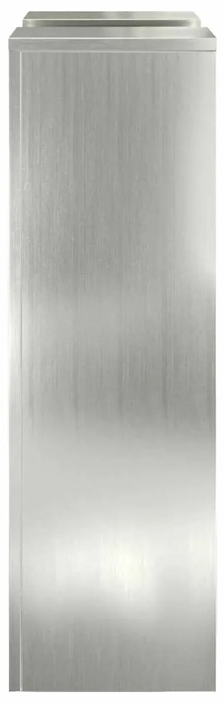 vidaXL Βάση φυτών 2 pcs Ασημί 24 x 24 x 75 εκ. Γαλβανισμένος χάλυβας