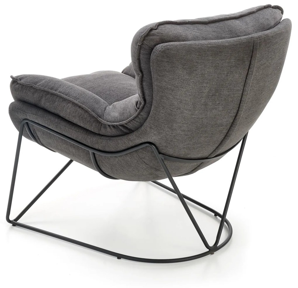 VOLKER leisure armchair dark grey/ black DIOMMI V-CH-VOLKER-FOT