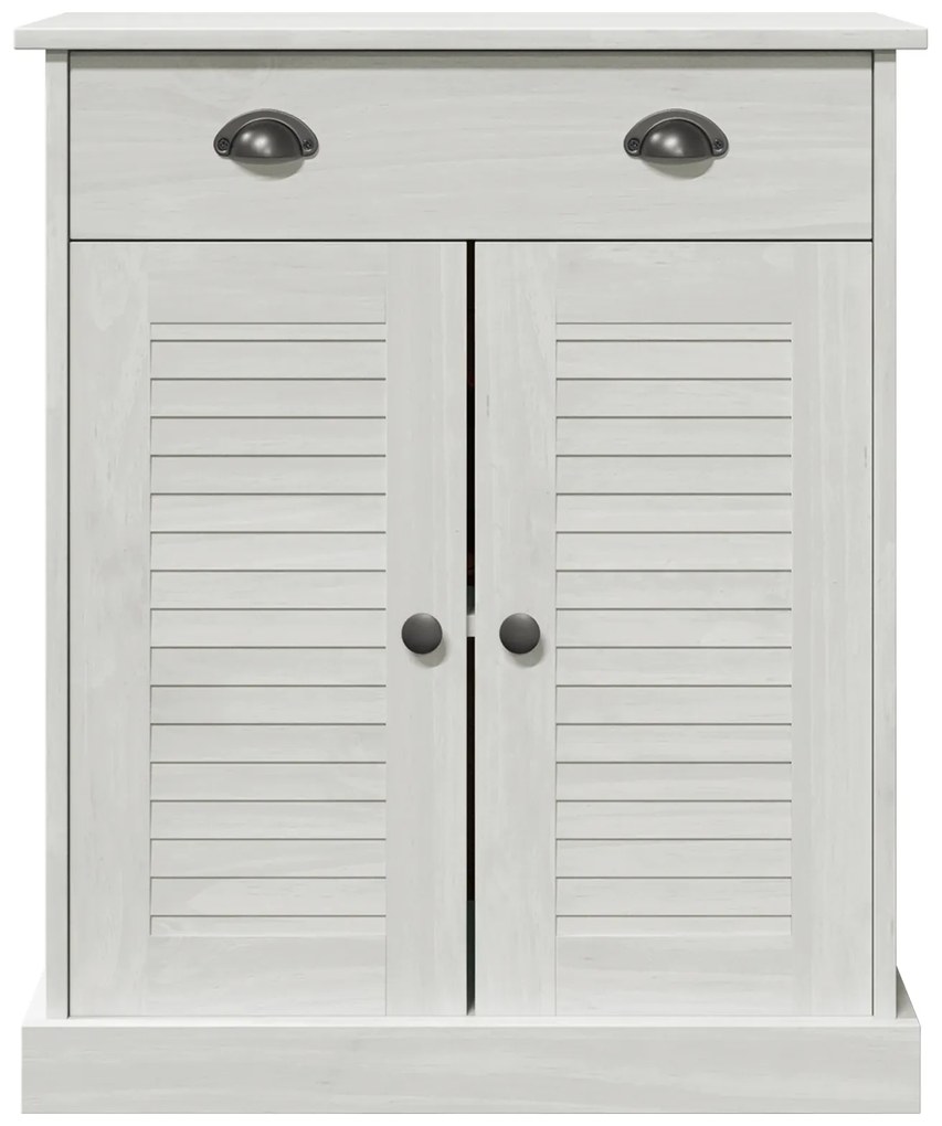 vidaXL Ντουλάπι Μπάνιου Λευκό 67.5 x 34 x 80 εκ. Μασίφ ξύλο πεύκου
