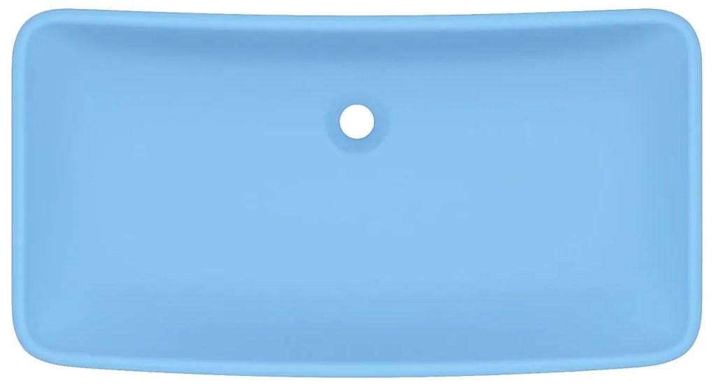 vidaXL Νιπτήρας Πολυτελής Ορθογώνιος Γαλάζιο Ματ 71x38 εκ. Κεραμικός