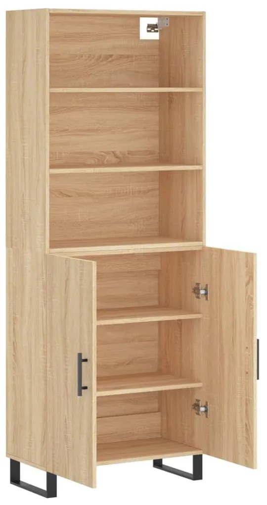 vidaXL Ντουλάπι Sonoma δρυς 69,5 x 34 x 180 εκ. από Επεξεργασμένο Ξύλο