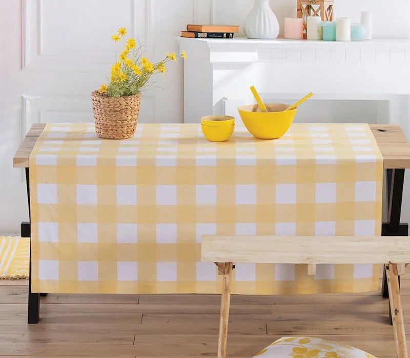 Τραπεζομάντηλο Αλέκιαστο Henry Yellow 140x180 Nef-Nef Homeware