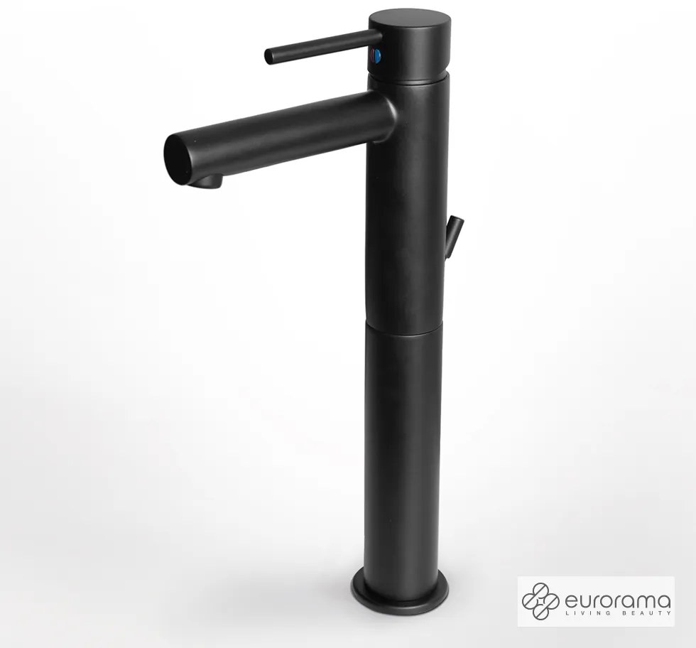 Μπαταρία Νιπτήρα Υψηλή Tonda Eurorama Black Μatt 145310P-400