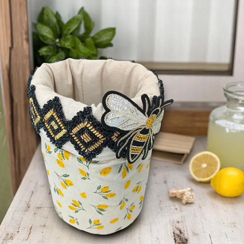 Καλαθάκι υφασμάτινο χειροποίητο!