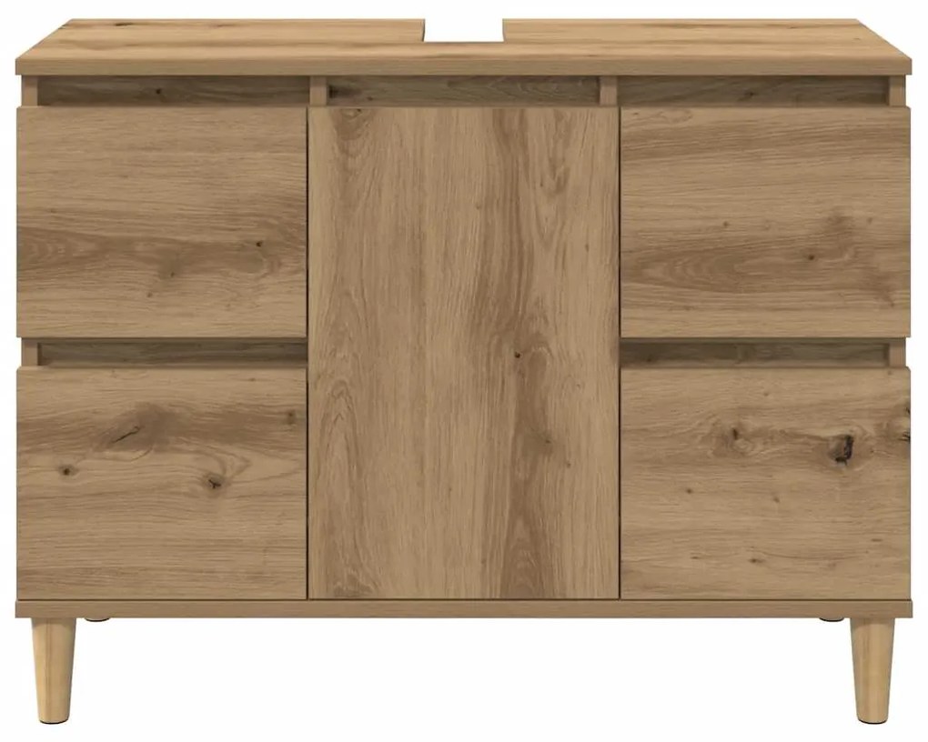 vidaXL Ντουλάπι Νιπτήρα τεχνίτης Δρυς 80 x 33 x 60 εκ.