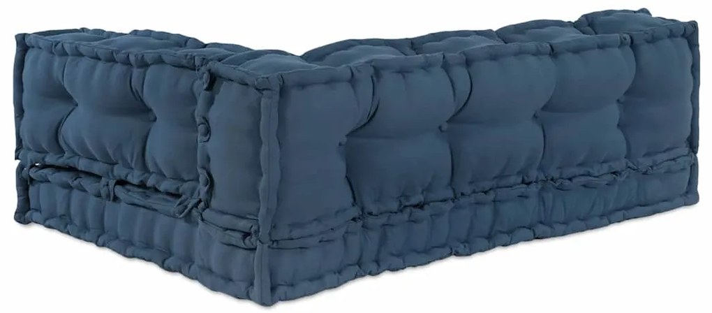 vidaXL Μαξιλάρι για καναπέ παλέτας 3 pcs Ινδικο ύφασμα