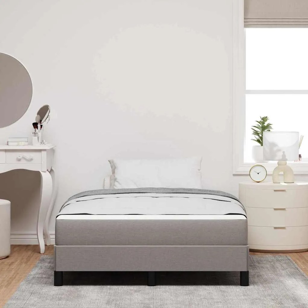 vidaXL Κρεβάτι με ελατήρια με στρώμα Taupe 120 x 190 cm ύφασμα