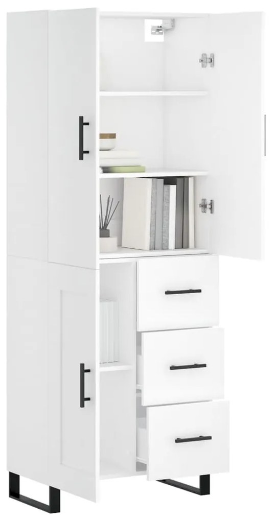 vidaXL Ντουλάπι Λευκό 69,5x34x180 εκ. από Επεξεργασμένο Ξύλο