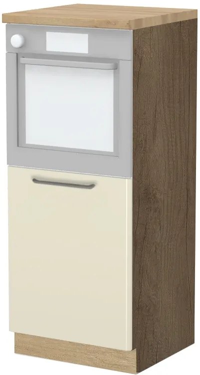 Επιδαπέδιο ντουλάπι φούρνου ψηλό Modena K14-60-1KR-Φυσικό σκούρο - Μπεζ - 60.00Χ60.00Χ148.00cm