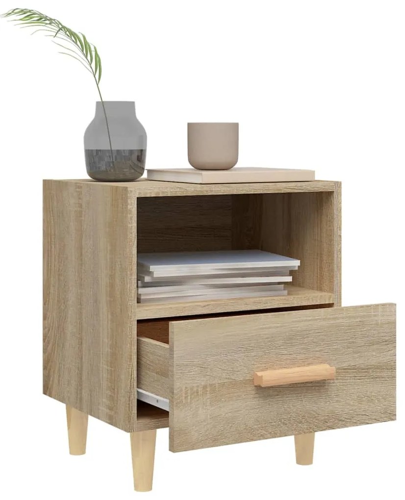 vidaXL Κομοδίνα 2 τεμ. Sonoma Δρυς 40 x 35 x 47 εκ.