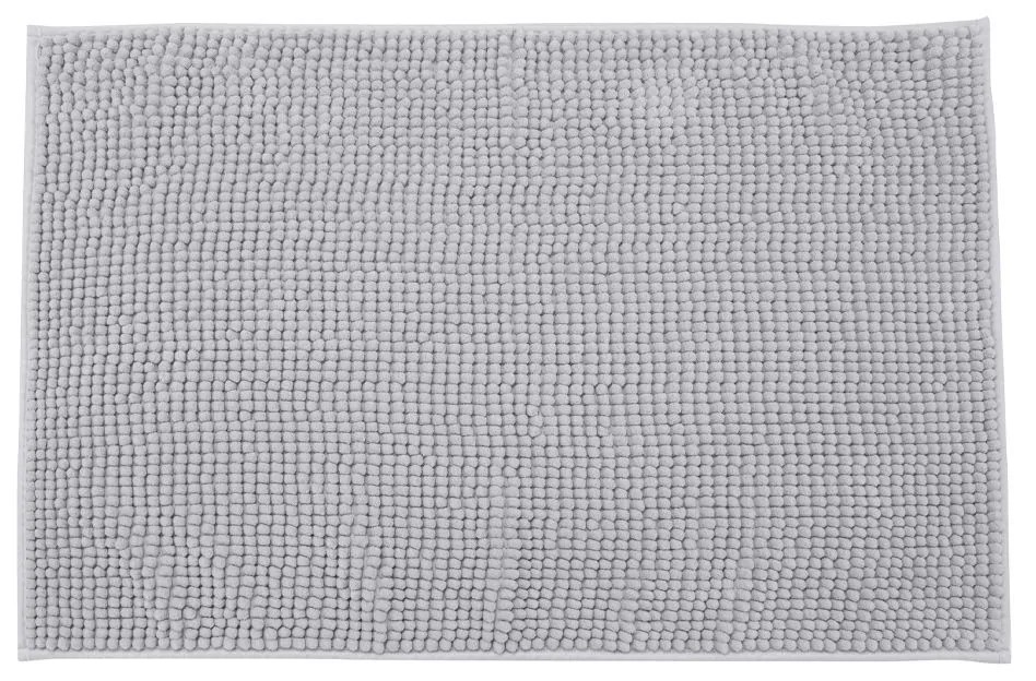 Ταπέτο Μπάνιου Beads 80x50cm Πολυεστέρα Γκρι Ανοιχτό
