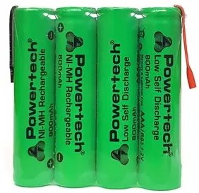 POWERTECH επαναφορτιζόμενη μπαταρία PT-791 800mAh, AAΑ HR03, 4τμχ