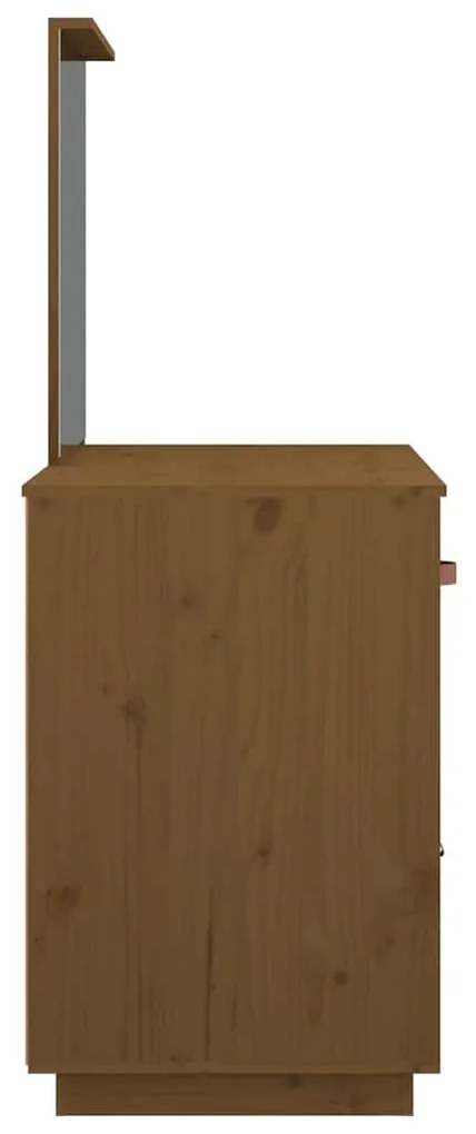 vidaXL Μπουντουάρ Καφέ μελί 95x50x134 εκ. Μασίφ Ξύλο Πεύκου