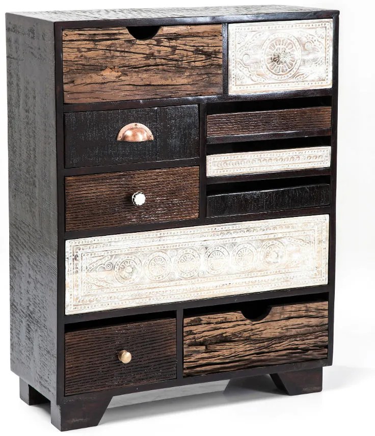 Συρταριέρα Finca 10 Drawers 70x30x90εκ - Μαύρο