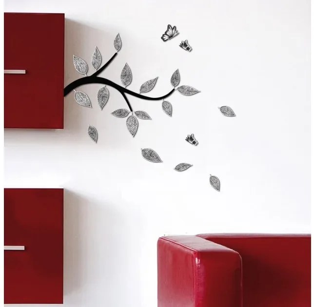 Αφρώδη Αυτοκόλλητα Τοίχου Branch M 54507 Ango-54507-Μαύρο 54507