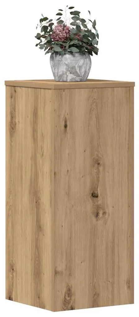 vidaXL Βάσεις Φυτών 2 τεμ. Αρτισιανή Δρυς 30x30x70 εκ. Επεξ. Ξύλο