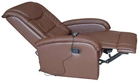 ΠΟΛΥΘΡΟΝΑ RELAX ΜΕ ΜΗΧΑΝΙΣΜΟ MASSAGE ROCCA HM0026.03 PU ΚΑΦΕ ΣΚΟΥΡΟ 80x96x97 εκ.