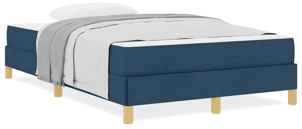 vidaXL Κρεβάτι με ελατήρια Μπλε 120 x 200 cm ύφασμα