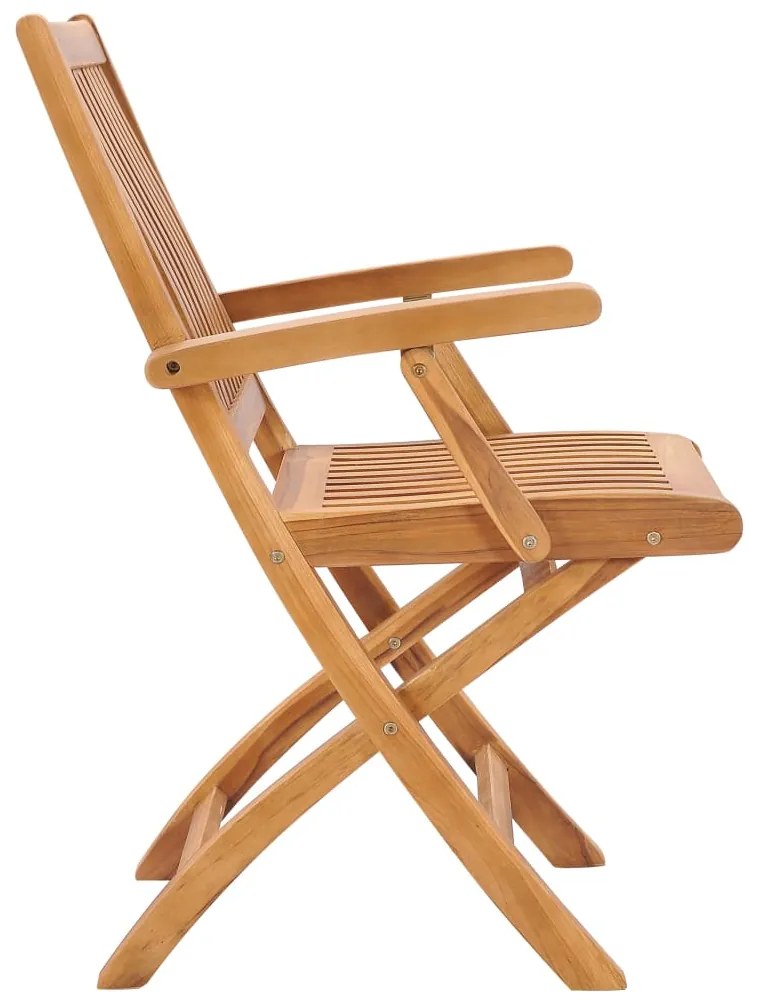 vidaXL Καρέκλες Κήπου Πτυσσόμενες 2 τεμ. από Μασίφ Ξύλο Teak